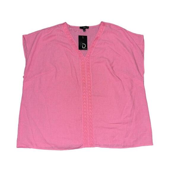 Fred David Tank Top Womens Size 2X Pink Sleeveless Pullover V Neck New - Picture 1 of 5